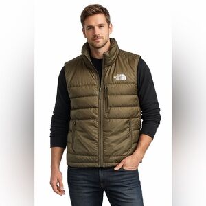 The North Face Aconcagua 2 500 Fill Goose Down Vest Military Olive Green Men’s M